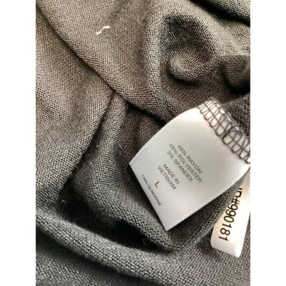 Acubi mermaidcore fairycore NY&C Women Black 3/4 Sleeve Blouse Top Large - Picture 3 of 5